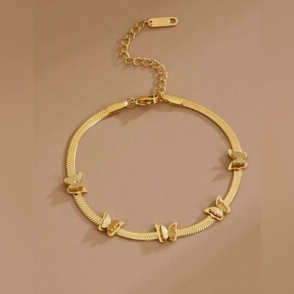 Butterfly anklet N694 - Picture 1 of 5